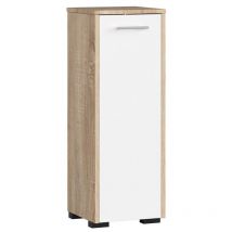 Mobile bagno Akord Sonoma Quercia 30 cm 1 anta inserto frontale Bianco 30x30x85 cm