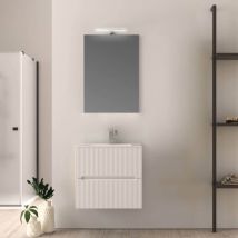 Baden Haus - Mobile bagno cannettato 60 cm Bianco Opaco Riga