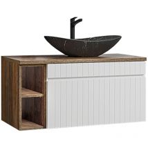 Mobile bagno con lavabo Zelie bianco 100cm