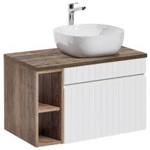 Mobile bagno con lavabo Zelie bianco 80cm