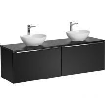 Mobile bagno doppio lavabo Éros nero 160cm
