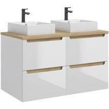 Mobile bagno doppio lavabo Livia bianco 120cm