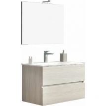 Mobile bagno 'easy' base 101 x 47 x H.53 cm - rovere grigio
