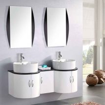 Simba - Mobile Bagno Bianco 138 cm Lavabo Incluso – Tiger