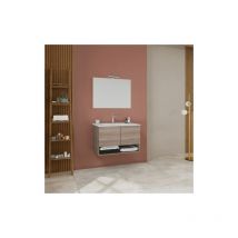 Marca - mobile bagno oslo 2 ante 80 sosp. rovere fumo