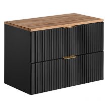 Mobile bagno senza lavabo Adriel nero 80cm