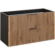 Mobile bagno senza lavabo Gaia marrone e nero 100cm