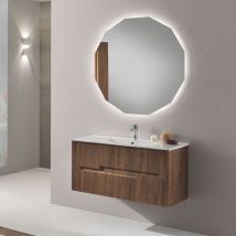 Mobile bagno sospeso 70 cm con 2 cassetti righe Tek