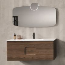 Mobile bagno sospeso 80 cm arco con due cassetti Tek