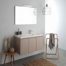 Mobile De Salle De Bains Suspendu 90Cm En Olmo Avec Baignoire Dx Malaga