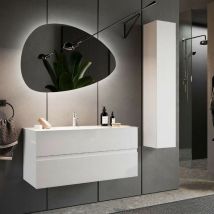 Stilprojectstore - Mobile Bagno sospeso Bianco lucido - Start l 82 x h 50 x p 45 cm