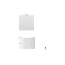 Mobile Bagno Sospeso Linea Stick Cannettato Da 70 Cm Bianco Opaco