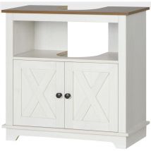 Maury's - mobile bagno sotto lavabo con armadietto a 2 ante e ripiano aperto. in truciolato. 60X30X60 cm