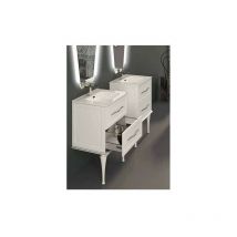 Mobile Bagno Tiffany 75 cm Sospeso Blu Petrolio Base 2 Cassettoni - Lavabo in Ceramica