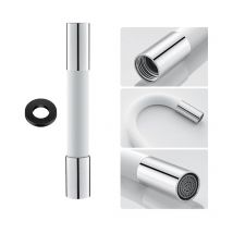 Tuyau d'extension de robinet à 360 degrés, tube d'extension en silicone avec joint anti-fuite, tuyau d'extension de robinet flexible