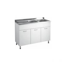 Colavene - Mobile Con Lavello 120x50 Tre Ante Con Due Vasche E Gocciolatoio