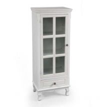 Altri - perla mobiletto a vetrina 48 x 32 x H120 cm in colore bianco