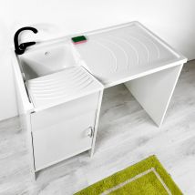 Regina - Mobile Coprilavatrice Un Anta Resina Sx O Dx Da Esterno 109 Cm