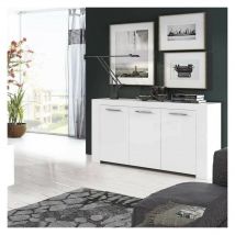 Marinelligroup - Mobile credenza buffet moderno soggiorno salotto camera letto bianco 144 x 42 x 80 cm 006620A