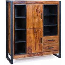 Credenza legno sheesham e metallo