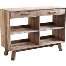 Mobile credenza madia da interno soggiorno in legno di pino con 2 cassetti e 4 ripiani Linea Classic
