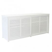Mobile credenza piano di appoggio da esterno giardino in alluminio bianco Wyoming
