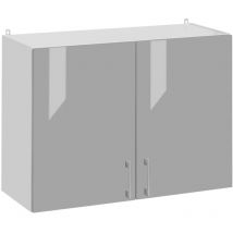 Mobile pensile da cucina Eco Grigio Brillante a 2 ante l 80 cm