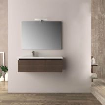 Baden Haus - Mobile da bagno 100 cm rovere scuro Mono Slide finitura soft