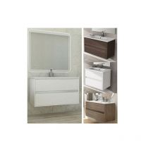 Bagno Italia Mobile da bagno 100 cm color larice arredo sospeso moderno