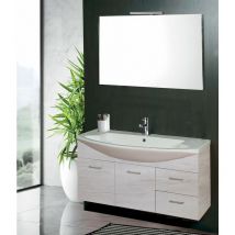 Mobile da Bagno Sospeso 108cm Mazzoni Manhattan Bianco Frassinato