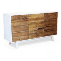 Mobile da interno in ferro e legno dimensioni 56x36x140 cm colore marrone arredamento casa