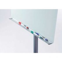 Dahle Glass Mobile Flipchart Easel Magnetic 700x1000mm Grey D01215732