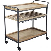 Mobile für 3 Holz- und Metall -Innenwagen mit klassischen schnellen Linienrädern