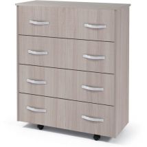 Klesia - Mobile Giroletto 100x85x36 con Letto Singolo Estraibile Rete Ortopedica Olmo