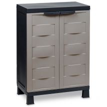 Savino Filippo - Mobile in dura plastica grigio e nero con 2 ante e 1 piano