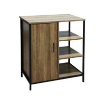 Mobile industrial 1 anta 3 ripiani 70X35X80H quercia