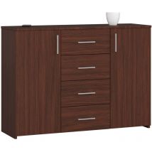 Akord - Cassettiera K45 Cassettiera Wengé 110 cm 2 ante 4 cassetti 110x35x80 cm