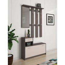 Mobile da ingresso ken in laminato cobalt grey e cashmere