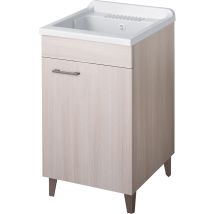 Lavatoio Legno 1 Anta Interno 45x60 (h.85) Vasca Asse Pp Olmo