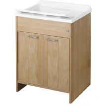 Mobile lavatoio 60x50 cm con chiusura ad ante Rovere sbiancato Rovere sbiancato Rovere sbiancato Rovere sbiancato Rovere sbiancato Rovere sbiancato