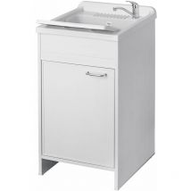 Mobile Lavatoio in pvc 50x50x85 cm 1 Anta Forlani Garden Bianco