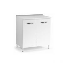 Mobile per cucina componibile 80 cm con due ante bianco