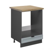 Vicco - Mobile per forno da incasso Fame-Line, Blu-grigio chiaro, 60 cm , pl Rovere
