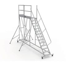 Plateforme Direct-matisere - Mobile Plattform mit Geländer links und hinten - Maximale Arbeitshöhe 4.40m - PTF2512G-RS