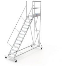 Plateforme Direct-matisere - Mobile Plattform mit Geländer rechts und hinten - 2 Zugangsrampen - Maximale Arbeitshöhe 3.00m - PTF113D-RS