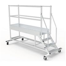 Mobile Plattform mit Geländer total - Maximale Arbeitshöhe 2.60m - PTF203-PT