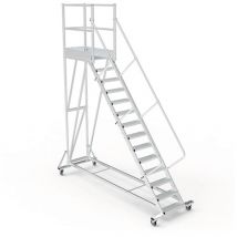 Mobile Plattform mit Geländer total - Maximale Arbeitshöhe 4.80m - PTF114-PT