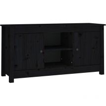 VidaXL Mobile Porta tv Nero 103x36,5x52 cm in Legno Massello di Pino
