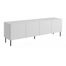 Mobilier1 - Mobile porta tv Charlotte 171, Bianco + Nero, Il numero di porte: 0, Numero di cassetti: 0, 190x60x41cm