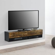 [en.casa] - Mobile Porta TV/Consolle da Parete con 2 Ante e Ripiani/Scomparti140 x 31 x 30 cm Armadio a Muro con Apertura a Ribalta per